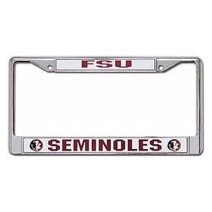  Florida State Seminoles FSU NCAA Chrome License Plate 