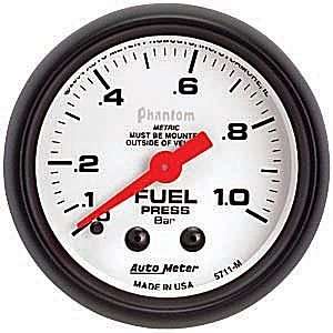  Auto Meter Phantom Fuel Pressure Gauge   5711 M 