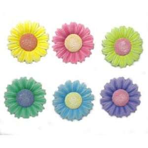 Pastel Color Oversized DAISY knobs furniture handles Flower Cabinet 