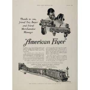  1926 Ad American Flyer Model Miniature Train Railroad 