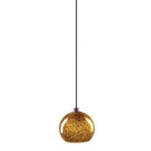 Alico Pendina Single Lamp Pendant with Cognac Splash Glass Shade Matte 