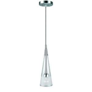   17971PS/CLR Conic Pendant Lamp, Polished Steel with Clear Glass Shade