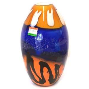  Murano Art Glass Vase Wild Safari A18