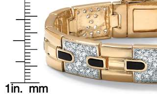 Men DiamonUltra™ CZ 18k Gold over Sterling Silver Link Bracelet 8 