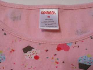 GYMBOREE Cupcake Cutie   Girls Pink Long Sleeve Cupcake Dress   Size 