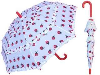   Sun Ruffled 32 KIDS Parasol Umbrella LadyBUG White with Red Lady bugs