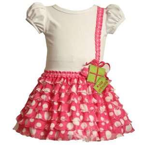  Infant Toddler Girls Fuchsia Birthday Dress 12M 4T Bonnie Jean Baby