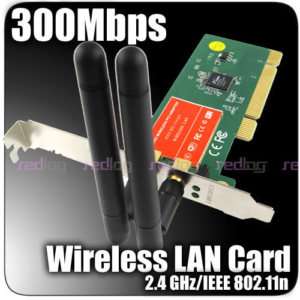 300M Lan 802.11n Wireless Wifi Network PCI Adapter Card  