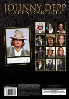 Johnny Depp 2012 Calendar   NEW  
