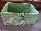 more options 1 laundry toy wicker storage basket liner green paisley $ 
