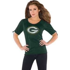  Green Bay Packers Womens Slit Shoulder Top from Touch by 