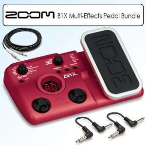 Zoom B1X Bass Multi Effects Expresssion Pedal Bundle With 2 6 Guitar 