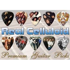  Queen Premium Guitar Picks Silver X 10 Medium Musical 