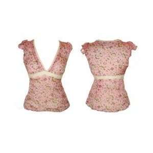 Dolce & Gabbana Sheer Pink Floral Top