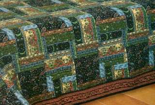 Mountain Log Cabin Lodge King Size Quilt Set New  