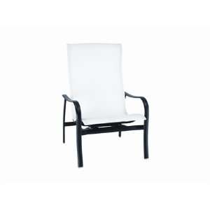  Holly Hill Aluminum Sling Arm Glider Patio Dining Chair Hickory 