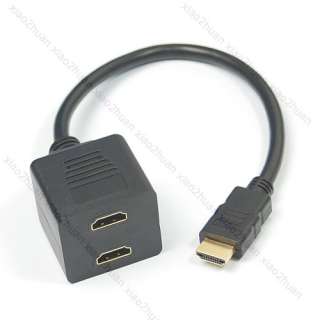 HDMI Male to 2 Dual HDMI Female Splitter Adapter Cable  
