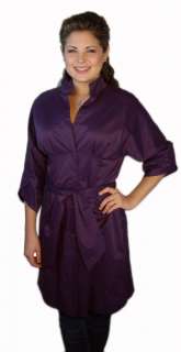   Paris Dark Amethyst ♥ PURPLE ♥ Long TRENCH Coat Size SMALL  