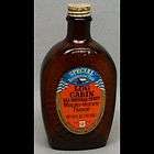 log cabin bicentennial amber flask bottle w label lid expedited