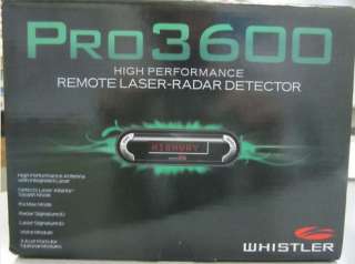 WHISTLER PRO 3600 REMOTE LASER PRO3600 RADAR DETECTER 52303404900 