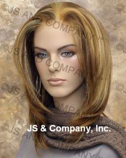 Heat Resistant FRENCH LACE FRONT WIG Medium Straight Chestnut Brown 