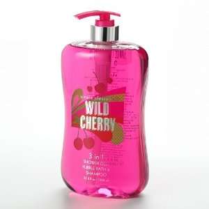 Simple Pleasures Wild Cherry 3 in 1 Shower Gel, Bubble Bath and 