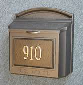   is for a whitehall mailbox with a separate custom metal number address