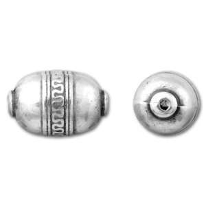  22mm Antique Silver Indian Style Barrel Bead Arts, Crafts & Sewing