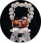 Mr & Mrs Potato Head Wedding cake topper Top Heart FUN  