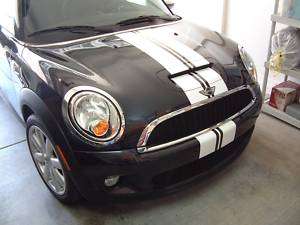 Mini Cooper center rally racing stripes decals graphics  