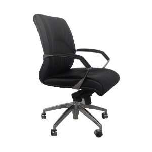  Nash Executive Chair in Black Italian Leather by Woodstock 