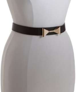 Chloe black lambskin bow detail belt   