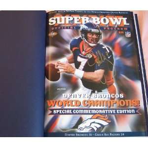  John Elway autographed Denver Broncos Super Bowl 32 