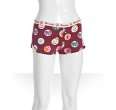 scanty wine snowman print peace on earth pajama shorts