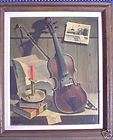 Ernest Albert Land Framed Picture Print Violin Music items in junction 