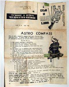 VINTAGE SPERTI ASTRO COMPASS MKII WWII NAVIGATION INSTRUMENT W/ ORIG 