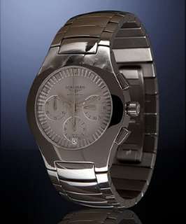 Longines silver Opposition chronograph watch  
