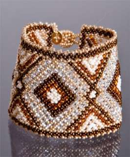 Josefina De Alba brown beaded Mystique bracelet   
