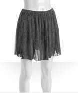 BCBGeneration French grey animal print chiffon pleated skirt style 