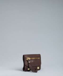 Linea Pelle espresso leather Dylan french wallet   