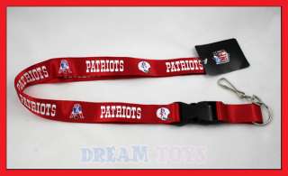 NFL New England Patriots Lanyard Key Chain/Football/Red  