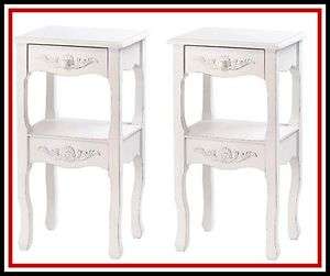   FRENCH SIMPLY WHITE NIGHTSTAND SIDE TABLES**NIB 817216010736  