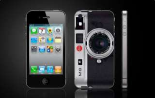 US SHIP Silver M8 Leica Camera Vinyl Sticker for Apple iPhone 4  