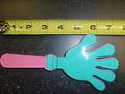 Lot of 2 Plastic Hand Clappers 7 1/2 inch Variety of Colors New Party 
