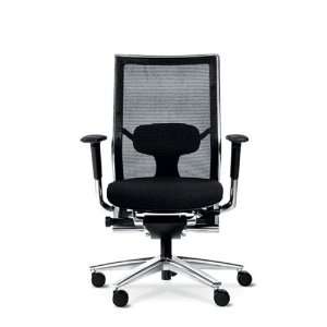  LA Z Boy Executive Mesh Chair, Black Leather Seat, Senses 