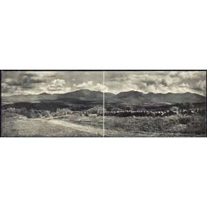  Photo Landscape with dirt road and stone wall 1900