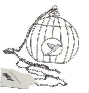  Large Bird in a Cage Necklace by Anju Jewelry