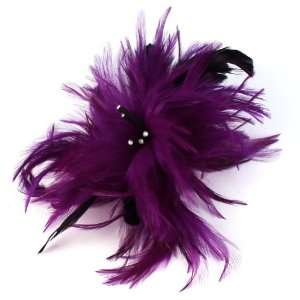 Big Large Feather Fascinator Hair Clip Pin Brooch for Clothing Hats 