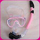 pink professional mask snorkel set scuba diving dive snorkeling gear