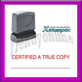   TRUE COPY } Xstamper VX Red Pre Inked Rubber Stamp #1541  